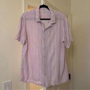 PacSun Striped Button Down Short Sleeve Shirt L